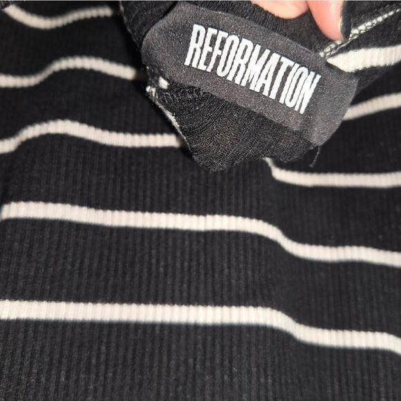 Reformation Striped Midi Dress Medium - Picture 5 of 5